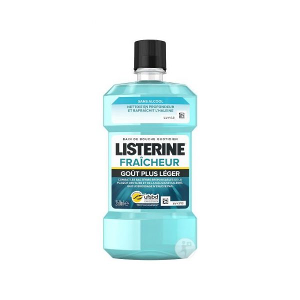 Listerine Fraîcheur goût plus léger bain de bouche 250ml